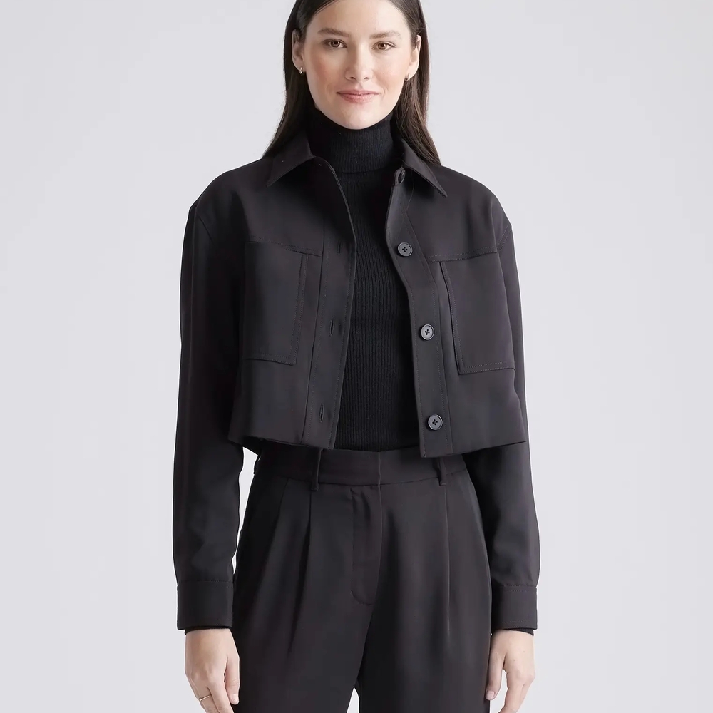 Crepe Cropped Jacket